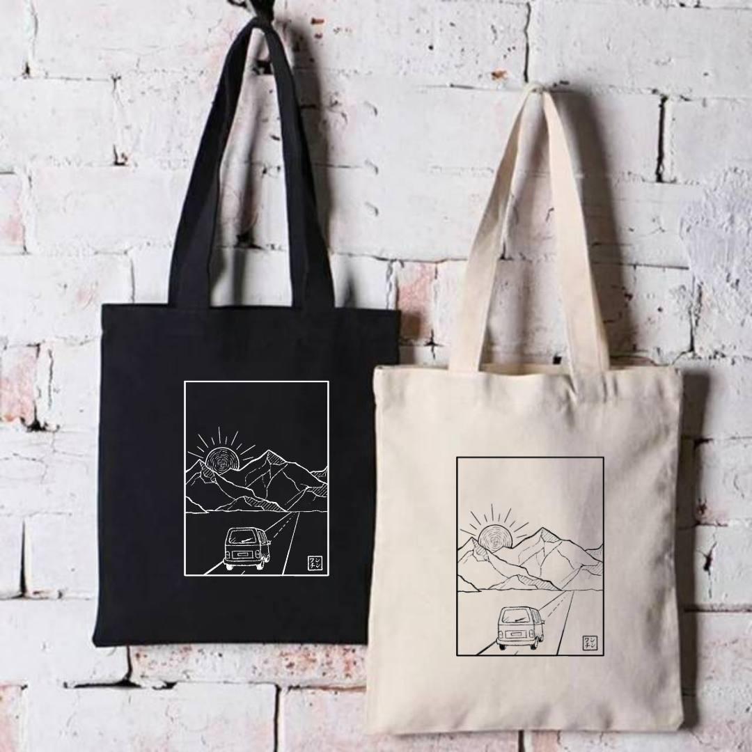 Minimalist Tote Bag Mountain Drive