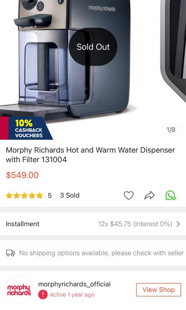 Morphy Richards Water Dispenser with Filter, TV & Home Appliances