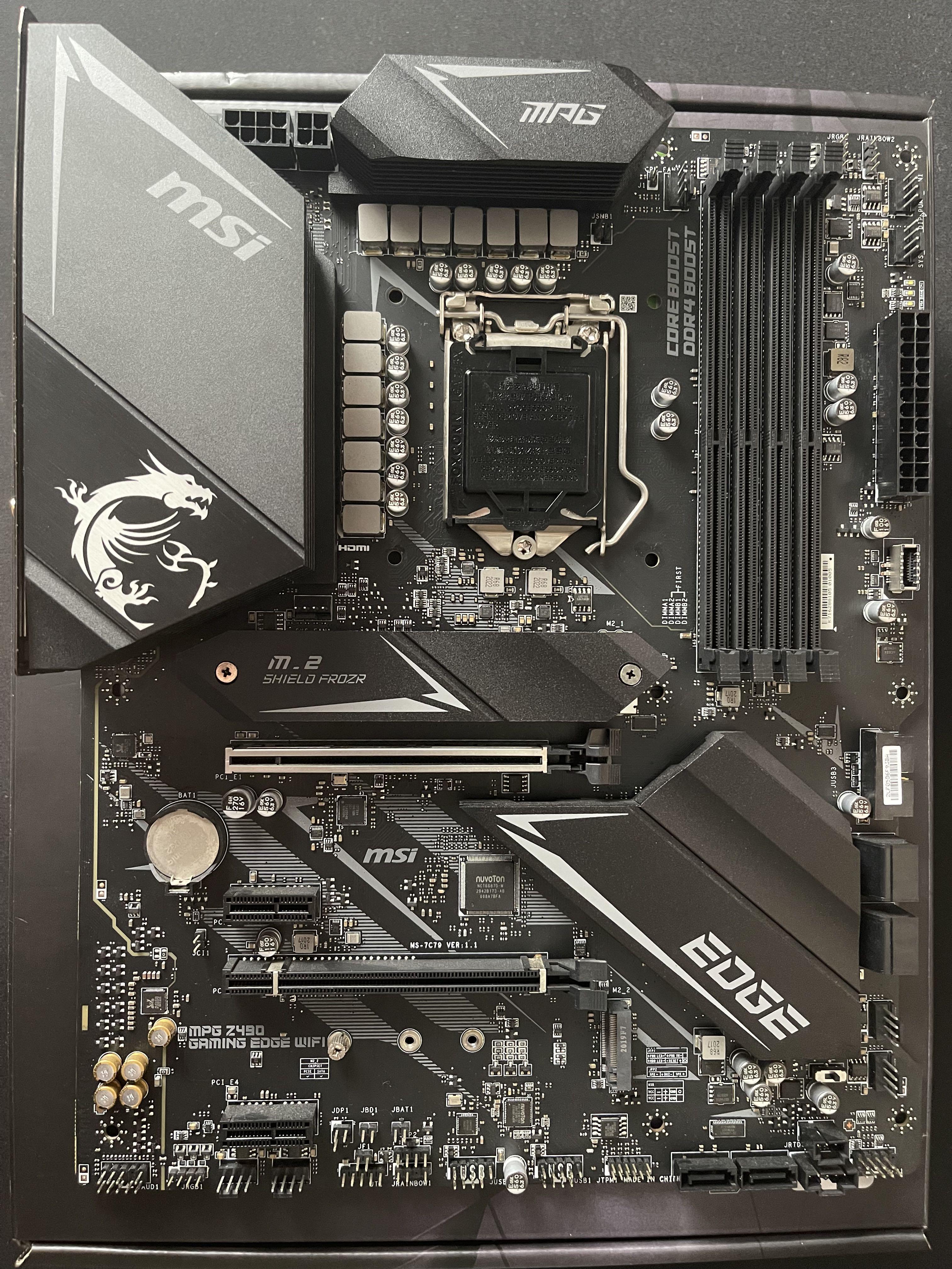 MSI Z490 GAMING EDGE WIFI, Computers & Tech, Parts & Accessories ...