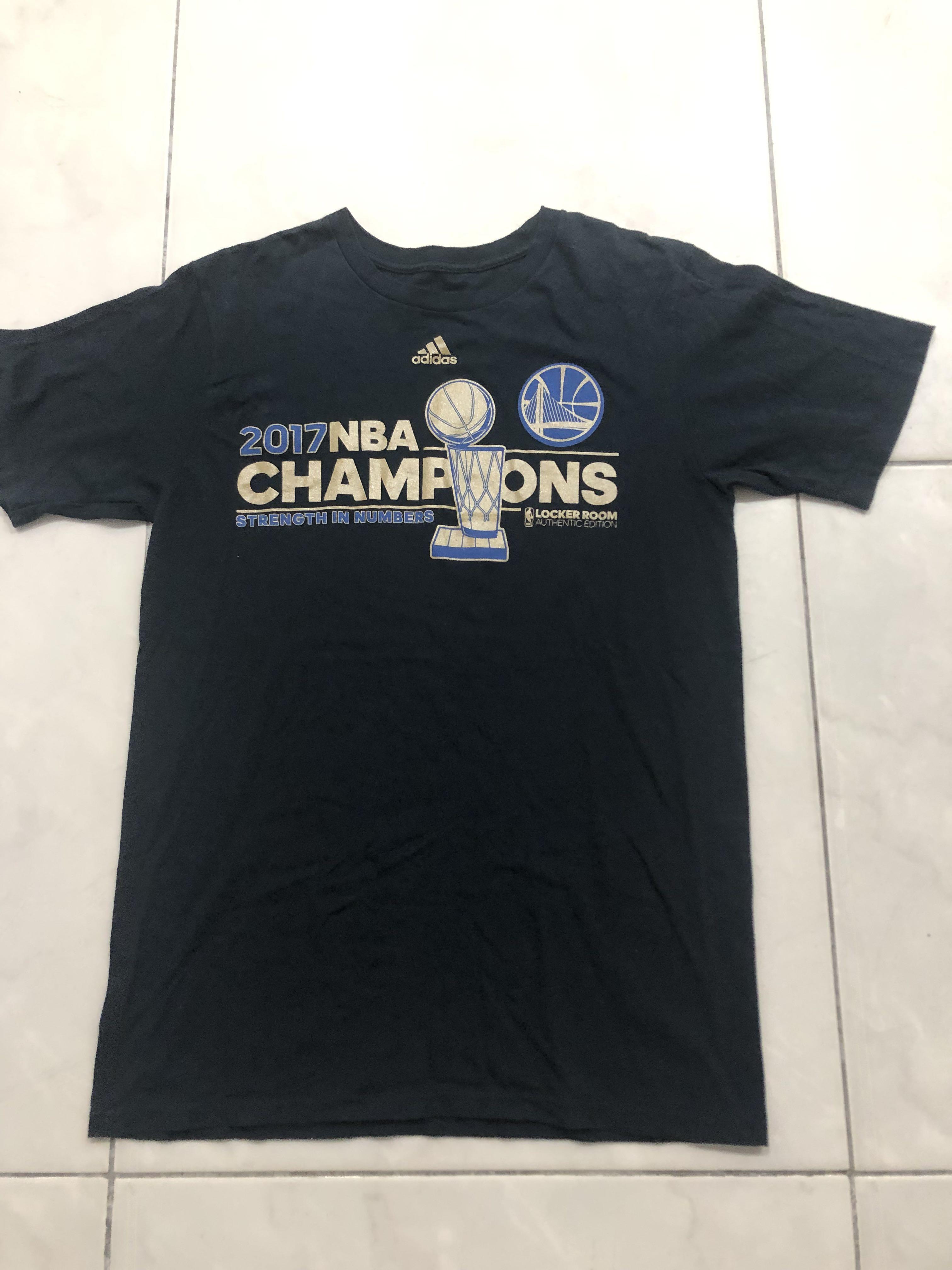 Adidas NBA Golden States Warriors 2017 Champions T Shirt, 他的時尚