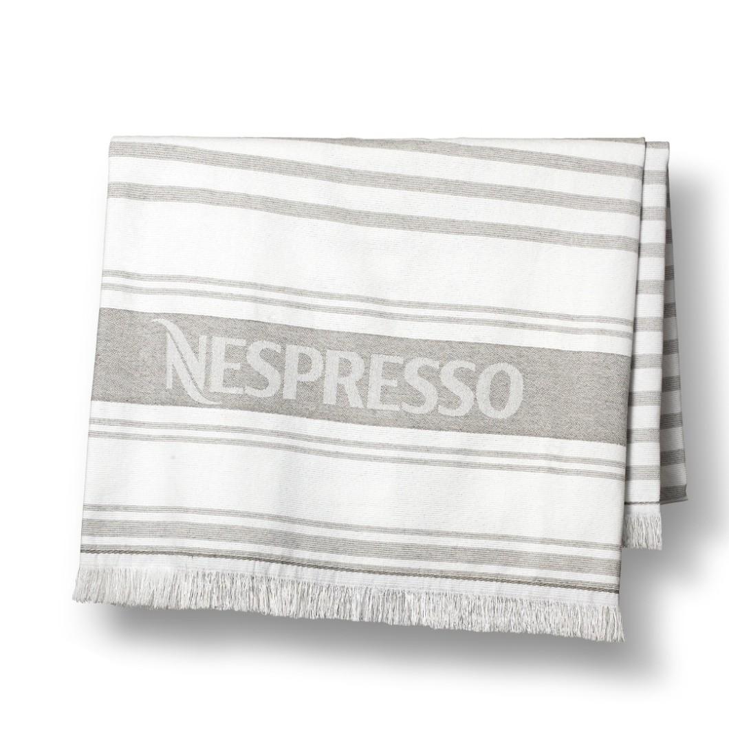 Nespresso beach towel, Furniture & Home Living, Bedding & Towels on