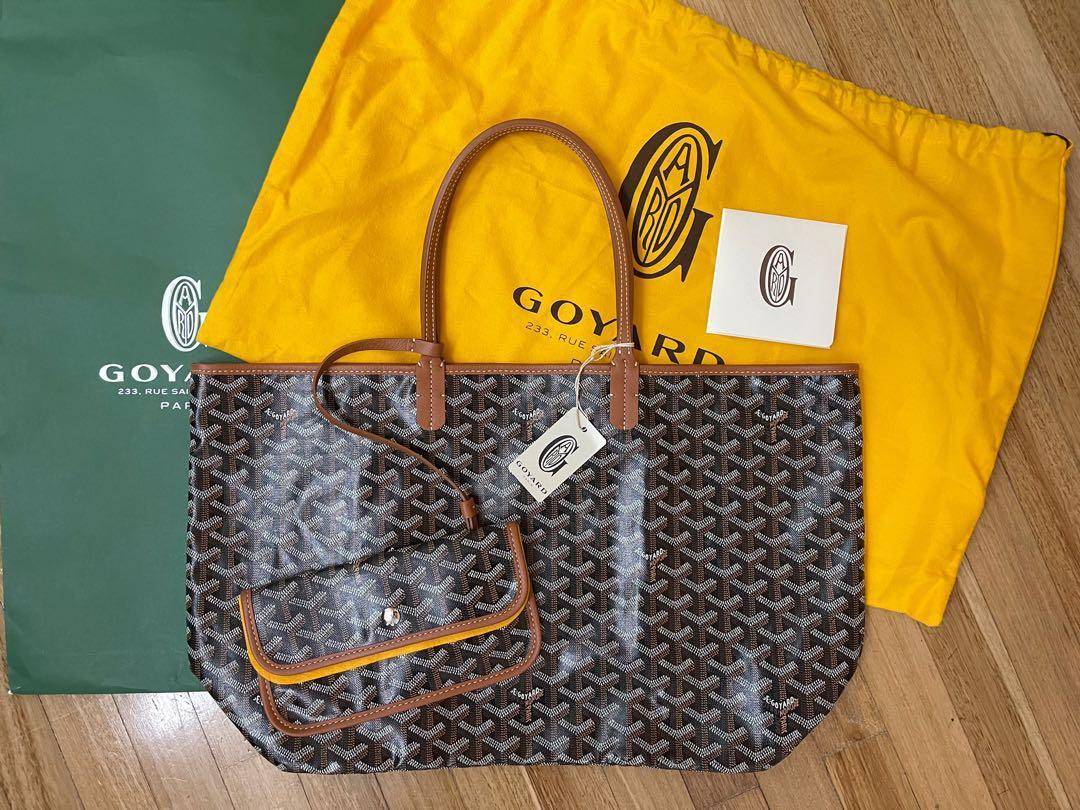 NEW AUTHENTIC GOYARD St Louis PM Tote Black/Tan, Luxury, Bags & Wallets on  Carousell