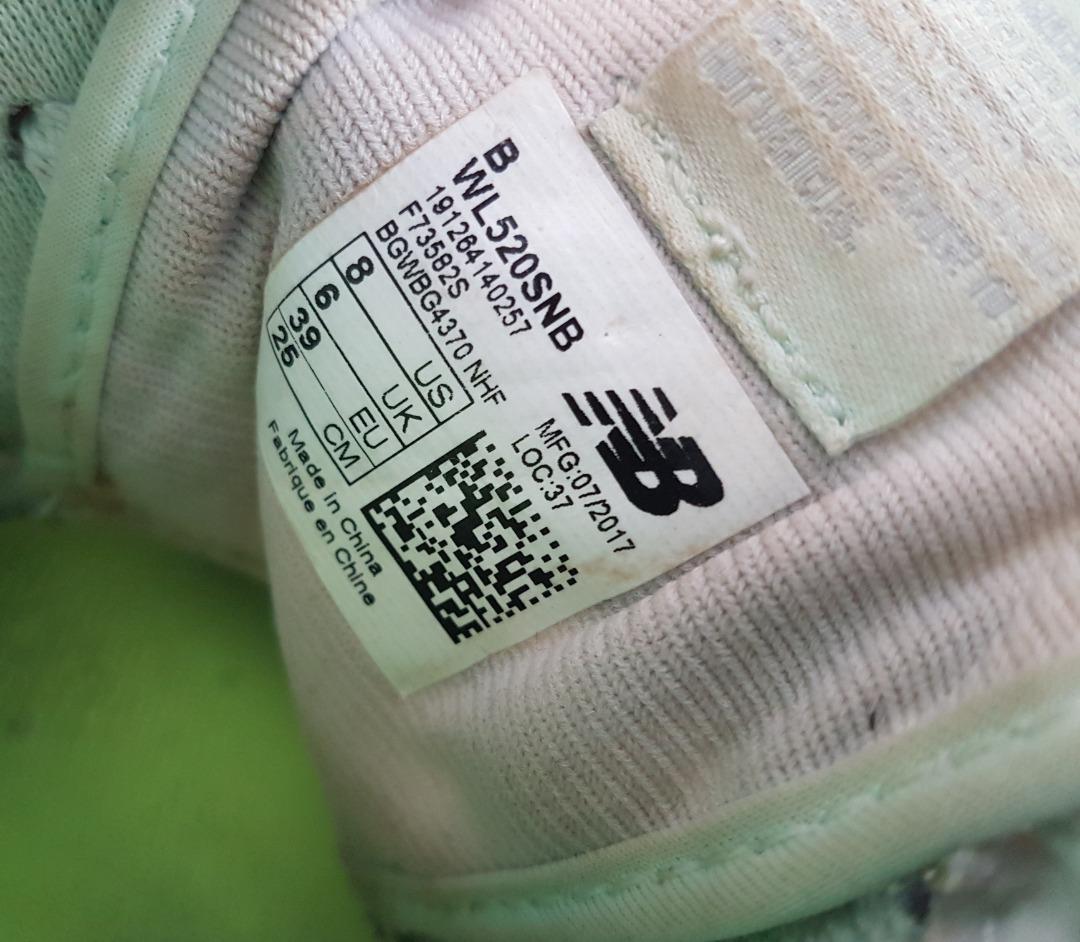 New Balance Designer Sneakers USA Turquoise NB 520 Limited Edition Original NB Shoes Size US 8 UK 6 EUR 39 Comfortable Cushion Versatile