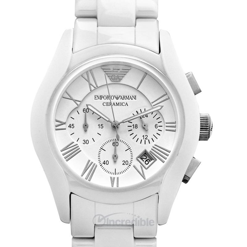NEW Emporio Armani Quartz White Dial Ceramic Men s Watch AR1403