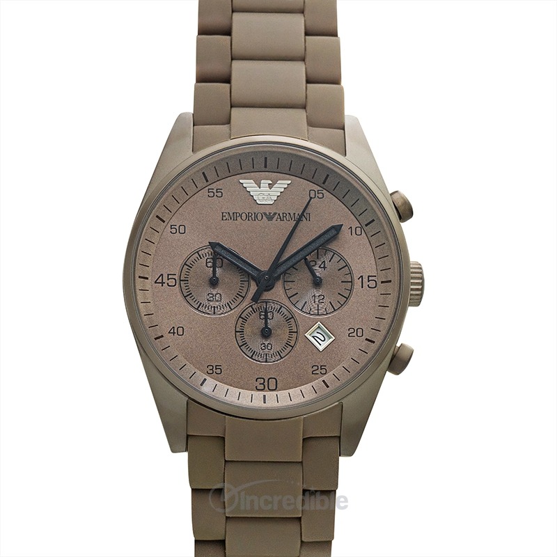 NEW Emporio Armani Quartz Brown Dial Stainless Steel Men s Watch