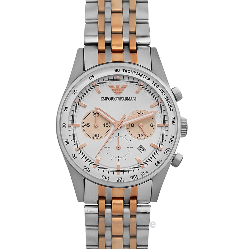 NEW Emporio Armani Quartz Silver Dial Stainless Steel Men s Watch