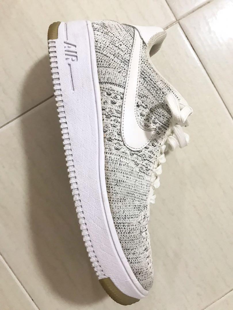 Air force one best sale flyknit grey