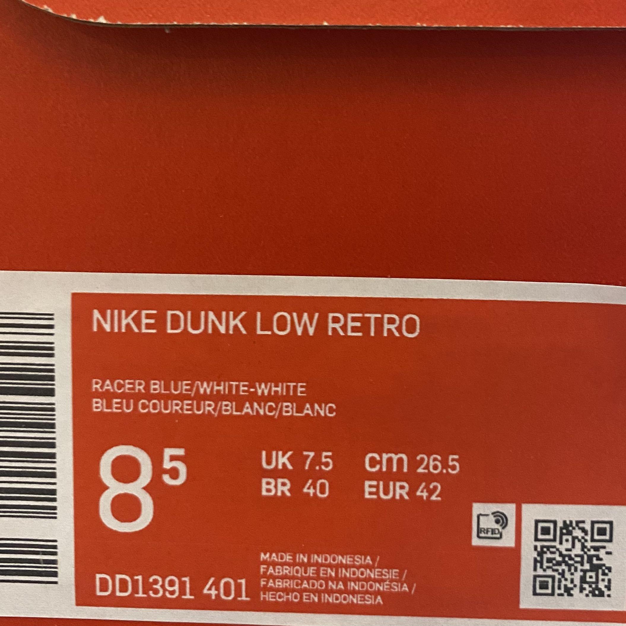 Nike dunk low racer blue white, 男裝, 鞋, 波鞋- Carousell