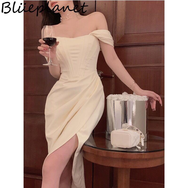 Graduation off shoulder dress hotsell