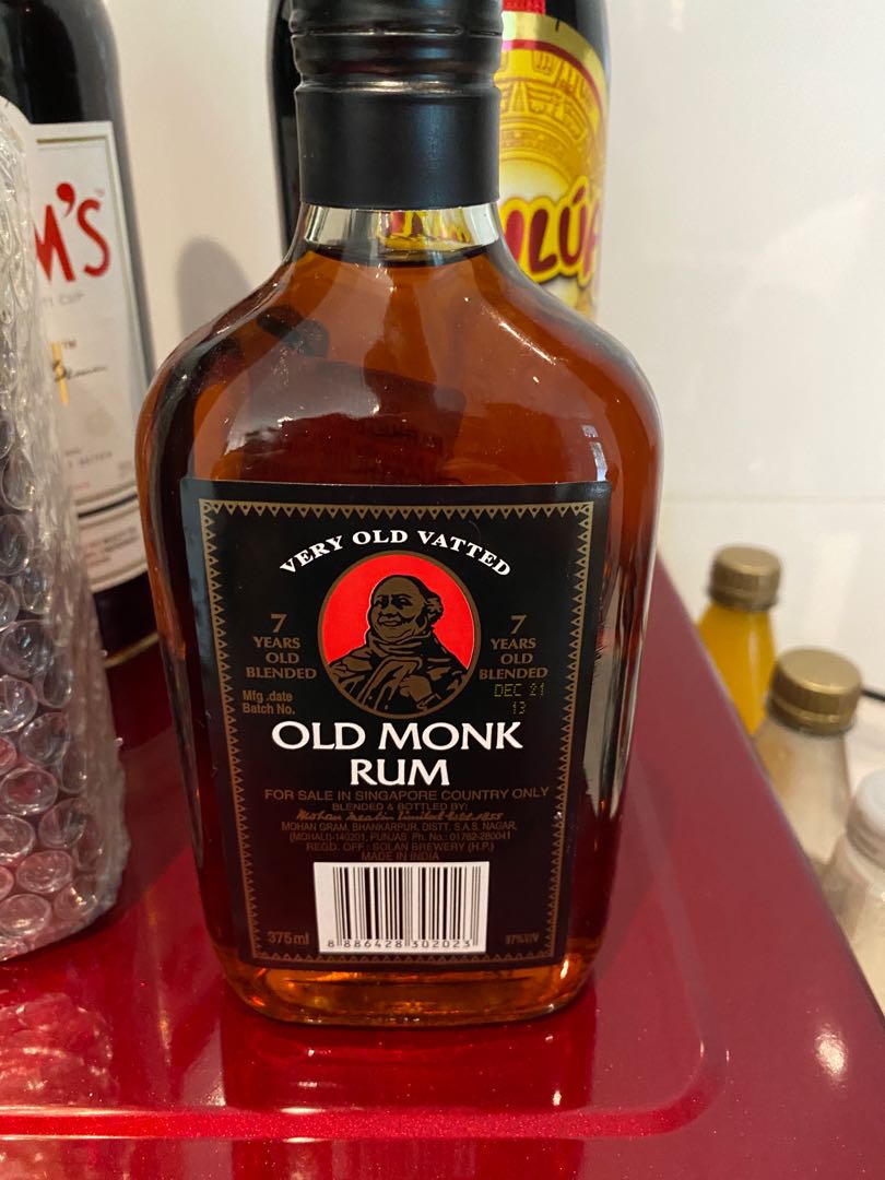 old monk rum 375ml rum, Food & Drinks, Alcoholic Beverages on Carousell