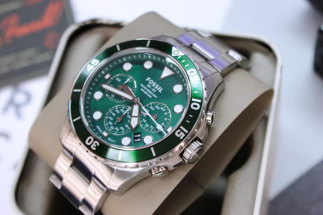 WATCH SALE Original Fossil FB 03 Green Dial Watch FREE SHIPPING
