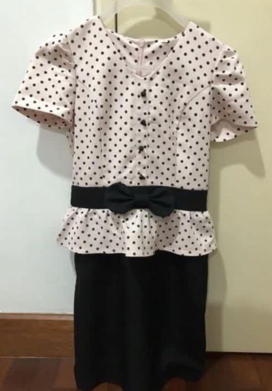 Polka dot outlet peplum dress