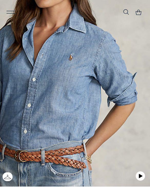 Ralph Lauren Denim Shirt BNWT - size 6 / 10, Women's Fashion, Tops, Shirts  on Carousell
