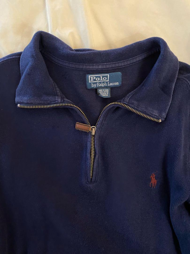 Ralph lauren quarter zip blue on sale