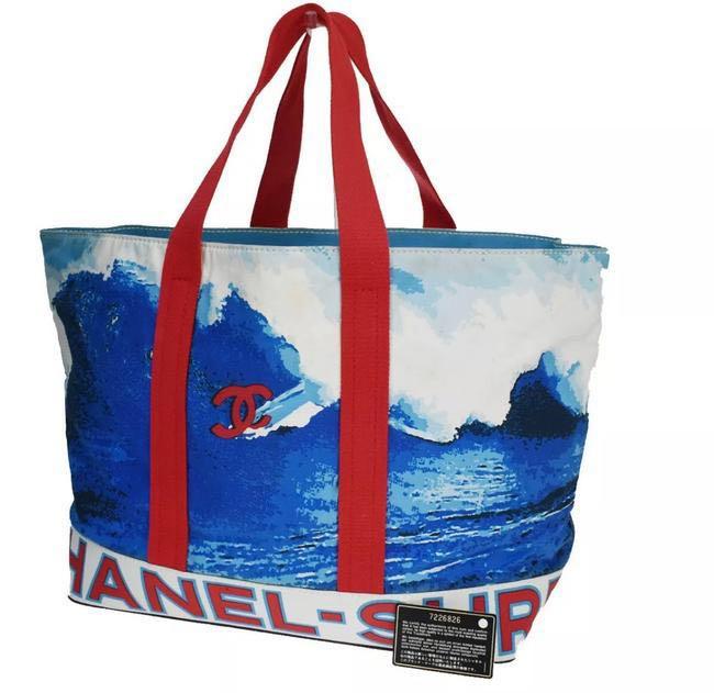 rare authentic limited edition chanel vintage surf tote 2002, Luxury, Bags  & Wallets on Carousell