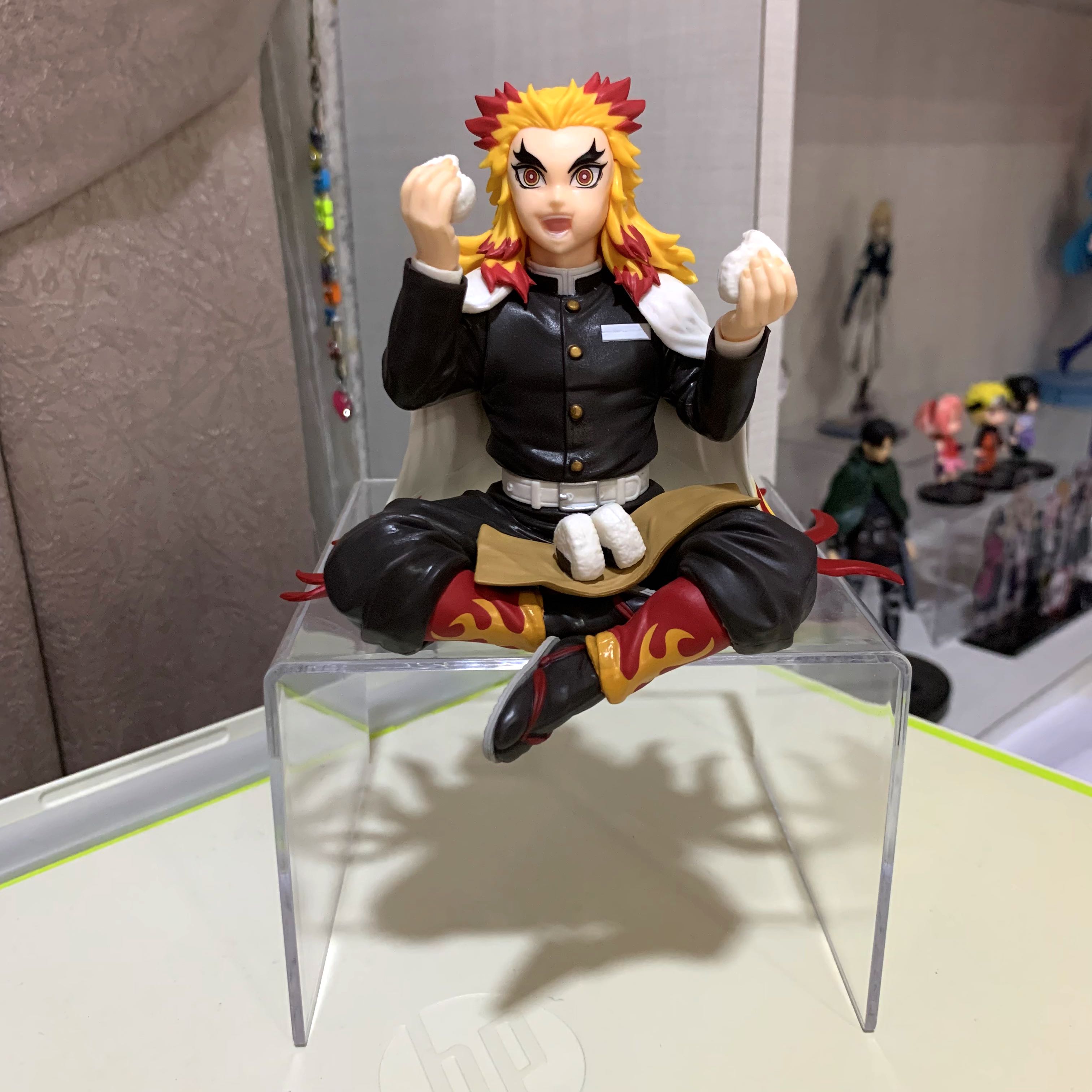 KIMETSU NO YAIBA DEMON SLAYER KYOJURO RENGOKU ONIGIRI SITTING FIGURE,  Hobbies & Toys, Toys & Games on Carousell