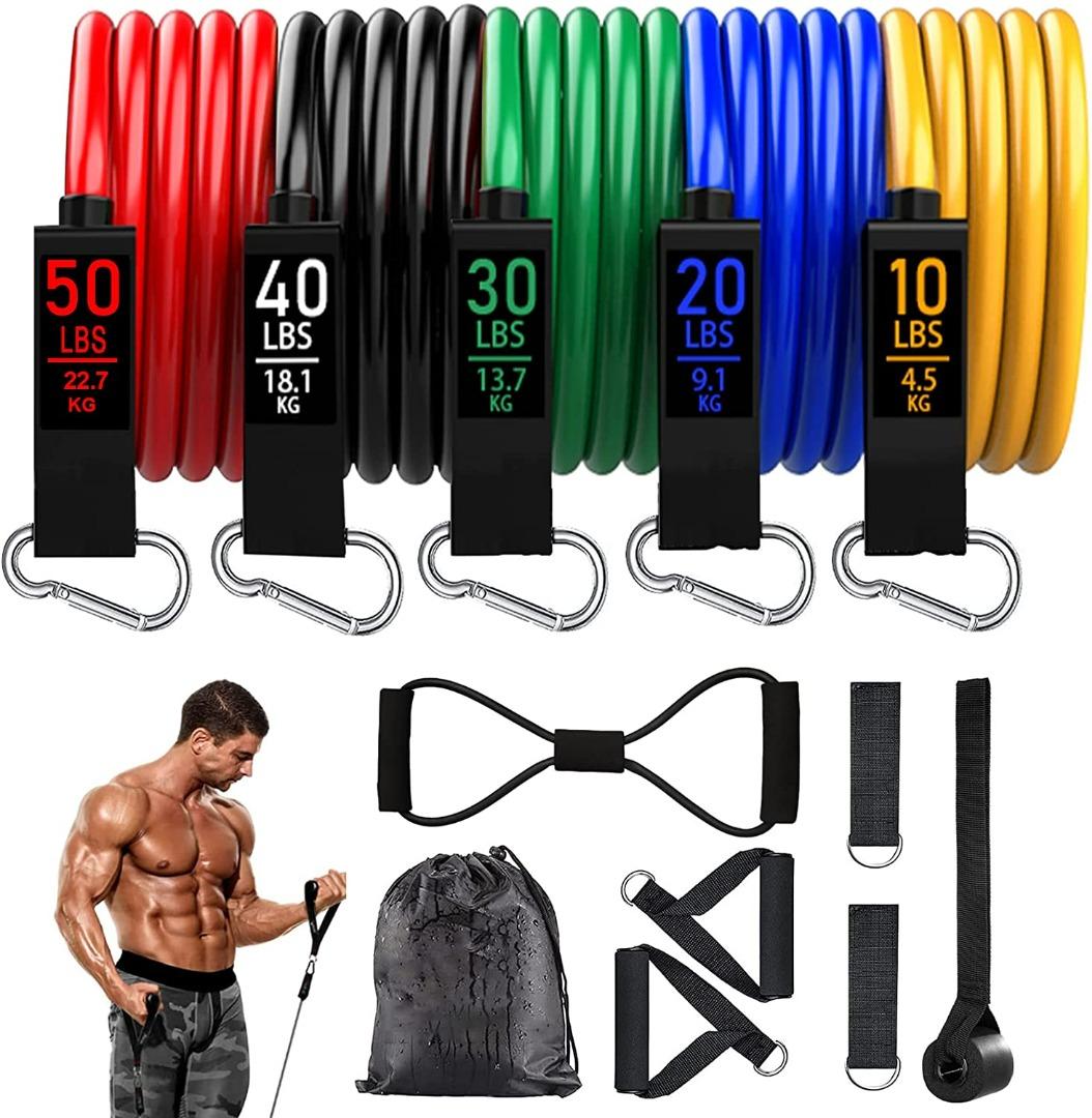 Exercise Bands for Working Out Resistance Band Suit Male and Female Exercise  Bands Exercise Bands with Handles Used for Strength,Training,Yoga,Fitness 