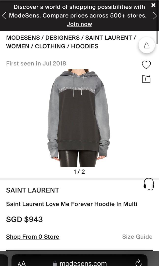 Saint laurent love me forever hoodie online
