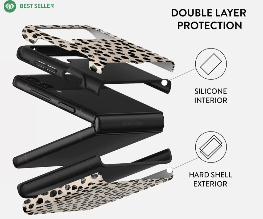 Samsung Flip 3 Burga Almond latte cute, Mobile Phones & Gadgets