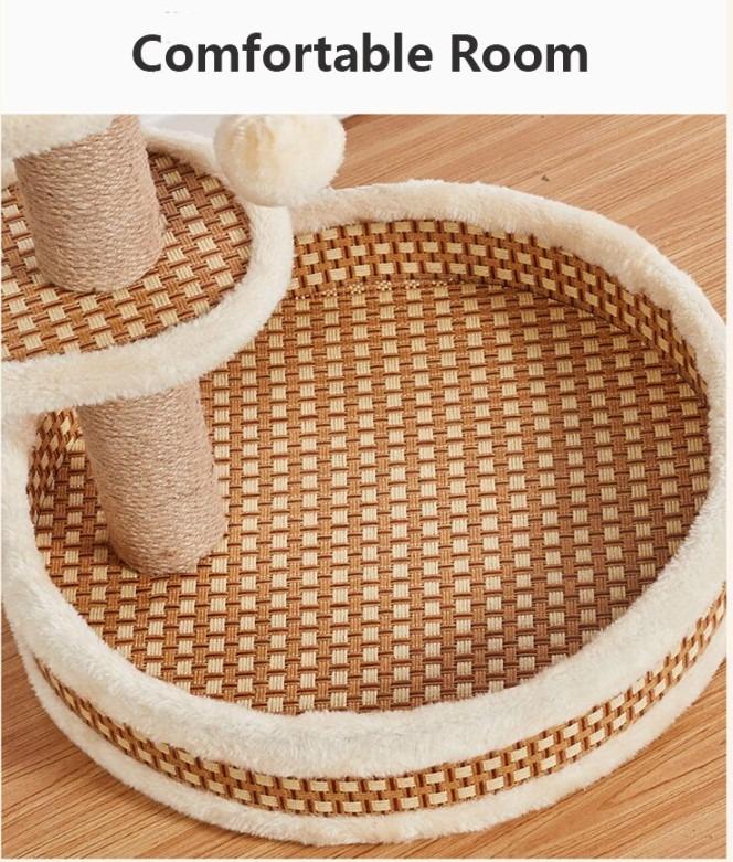 [SG STCOK] Cat Scratch Rattan Post / Small cat Condo / Kitten Post