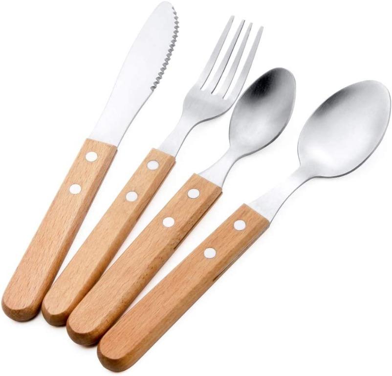 [sg stock] 4 Piece Flatware Set Stainless Steel Cutlery Silverware