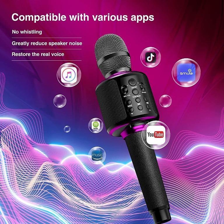 [SG stock] Karaoke Microphone,Wireless Bluetooth Portable Handheld