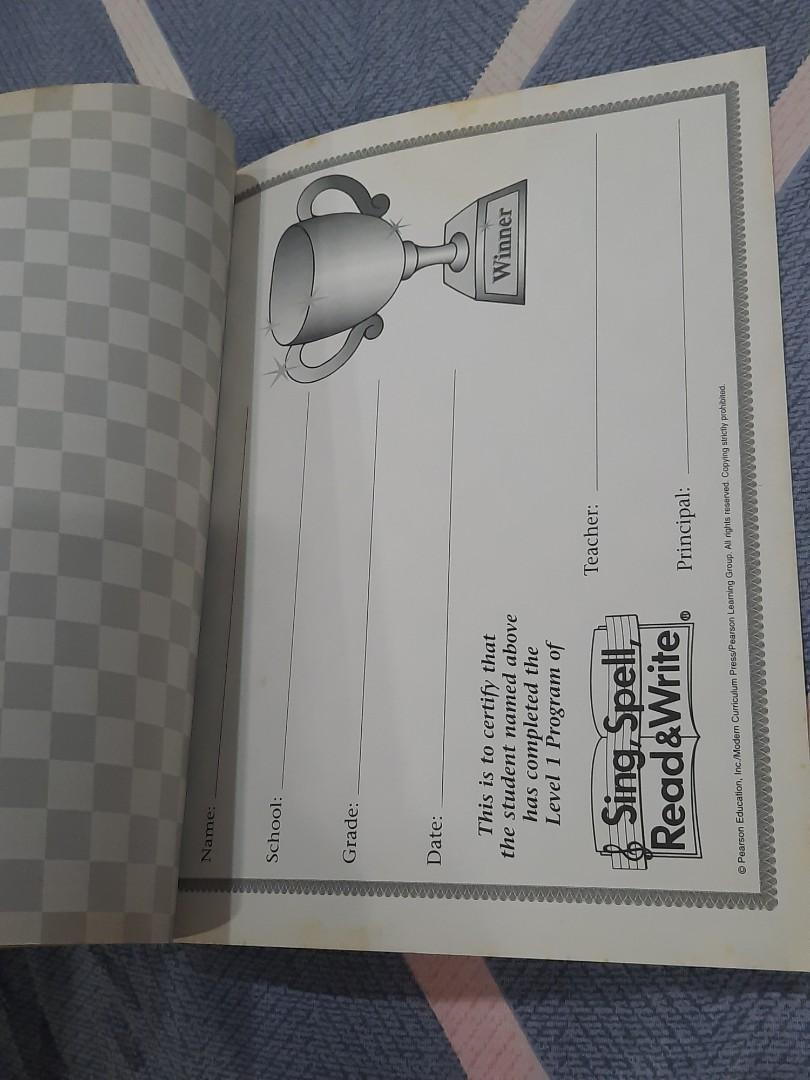 Sing Spell Read Write - Assessment Book - never used, Hobbies & Toys ...