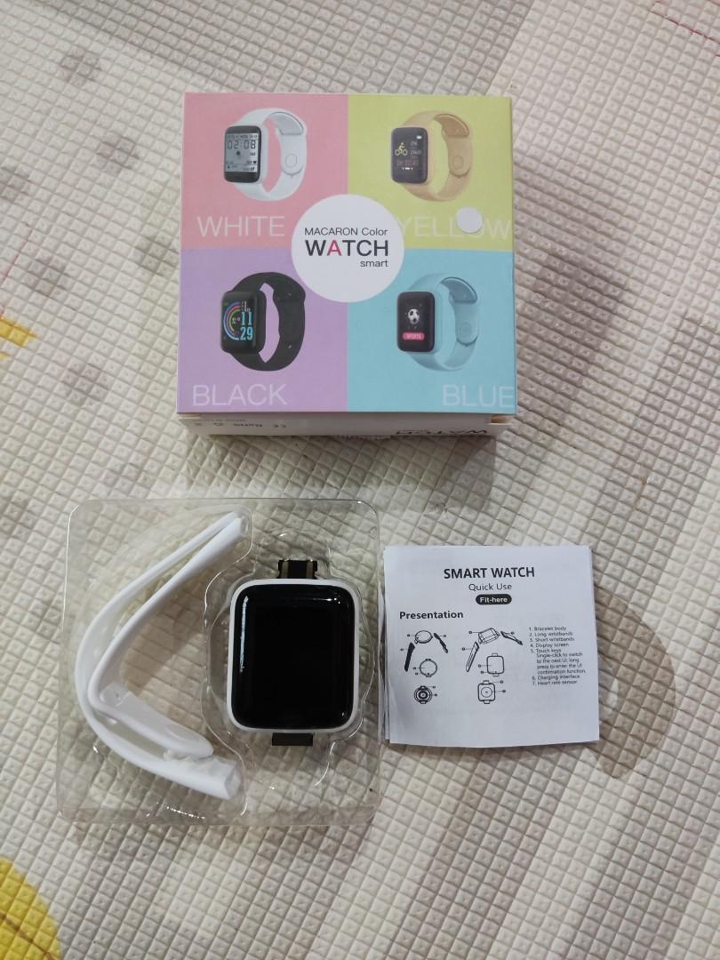 White color discount sports watch