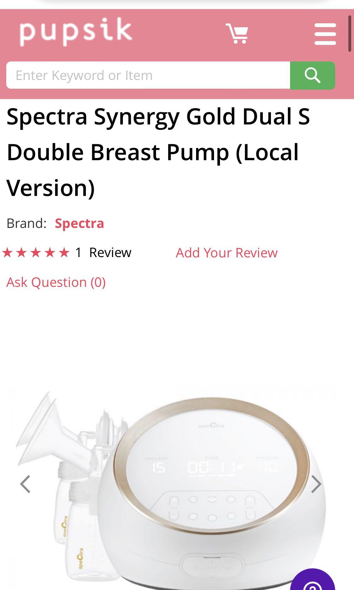 Spectra Synergy Gold Dual S Double Breast Pump (Local Version