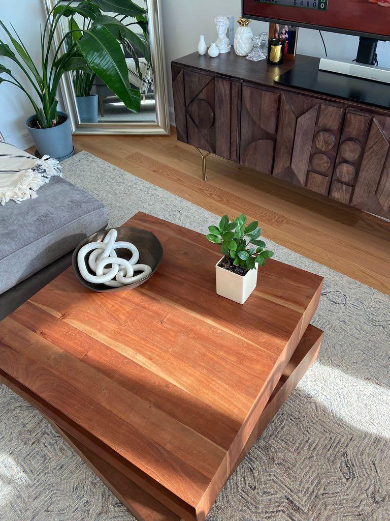 Spin rotating side shop table
