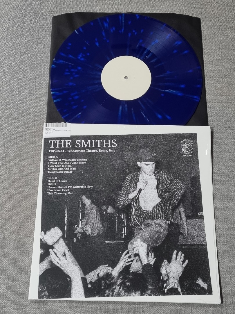 The Smiths Live in Rome 1985 Blue Splattered Vinyl LP Morrissey