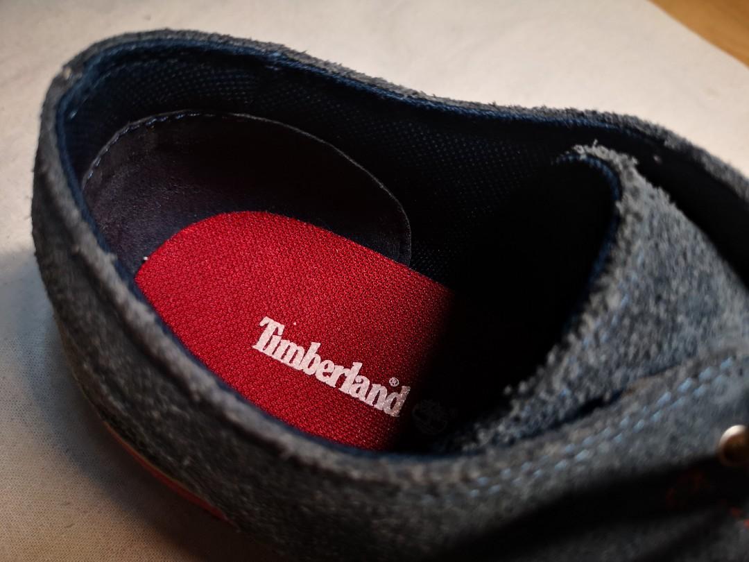 Timberland Blue Red Genuine Soft Leather unisex low boots