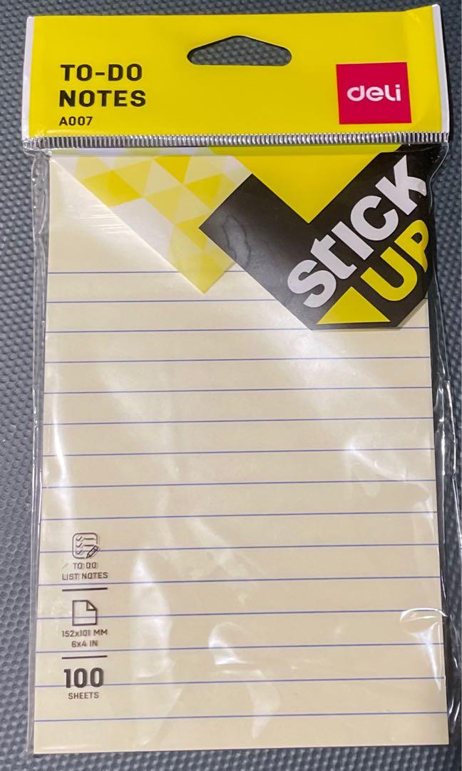 To Do Notes 6x4 (Category: Stationery & School Supplies) located in Quezon City. Submitted by second_zone (Listing ID 1176560629, Image 1). Description: To Do Notes 6x4 inches 100 sheets.