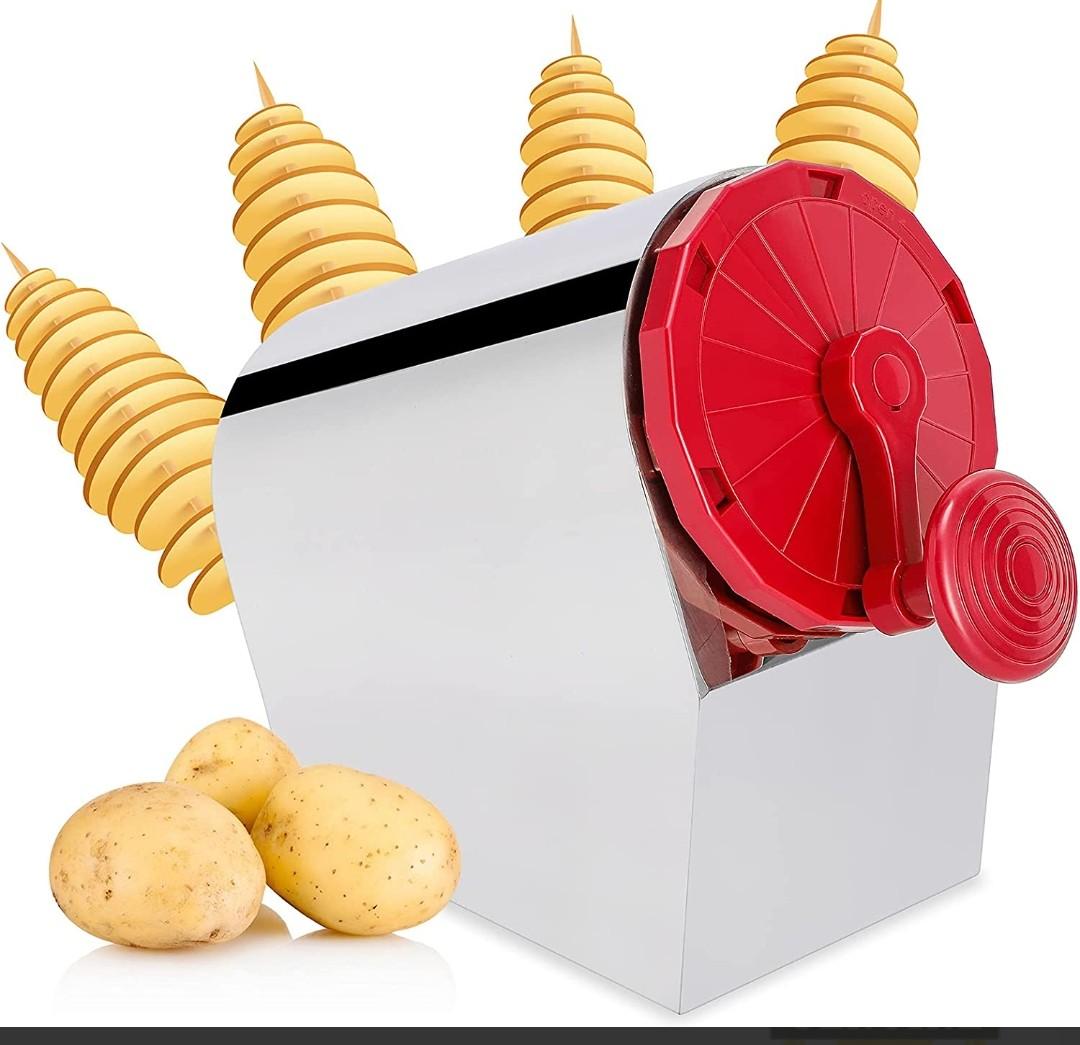 Electric Commercial Spiral Tornado Potato Cutter Twister Vegetable Chips  Slicer