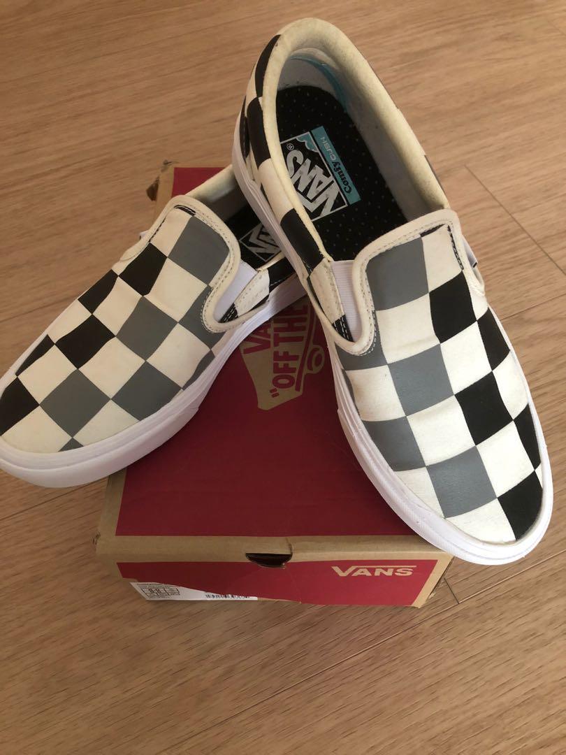 outfits to wear with checkered slip on vans