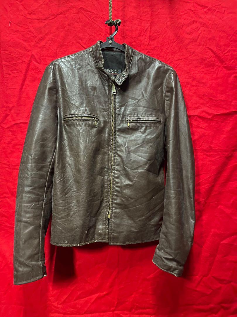 Vintage brooks cheap leather motorcycle jacket