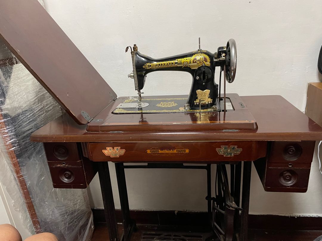 Vintage Butterfly Sewing Machine, Furniture & Home Living, Furniture