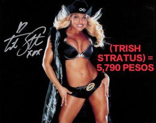 WWE / Wrestling Collectibles - TRISH STRATUS (COWBOY HAT) WITH COA (AUTOGRAPH SIGN) 🖊️