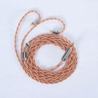 XINHS 4 core 5N UPOCC Single Crystal Cooper Cable 2 pin 4.4mm