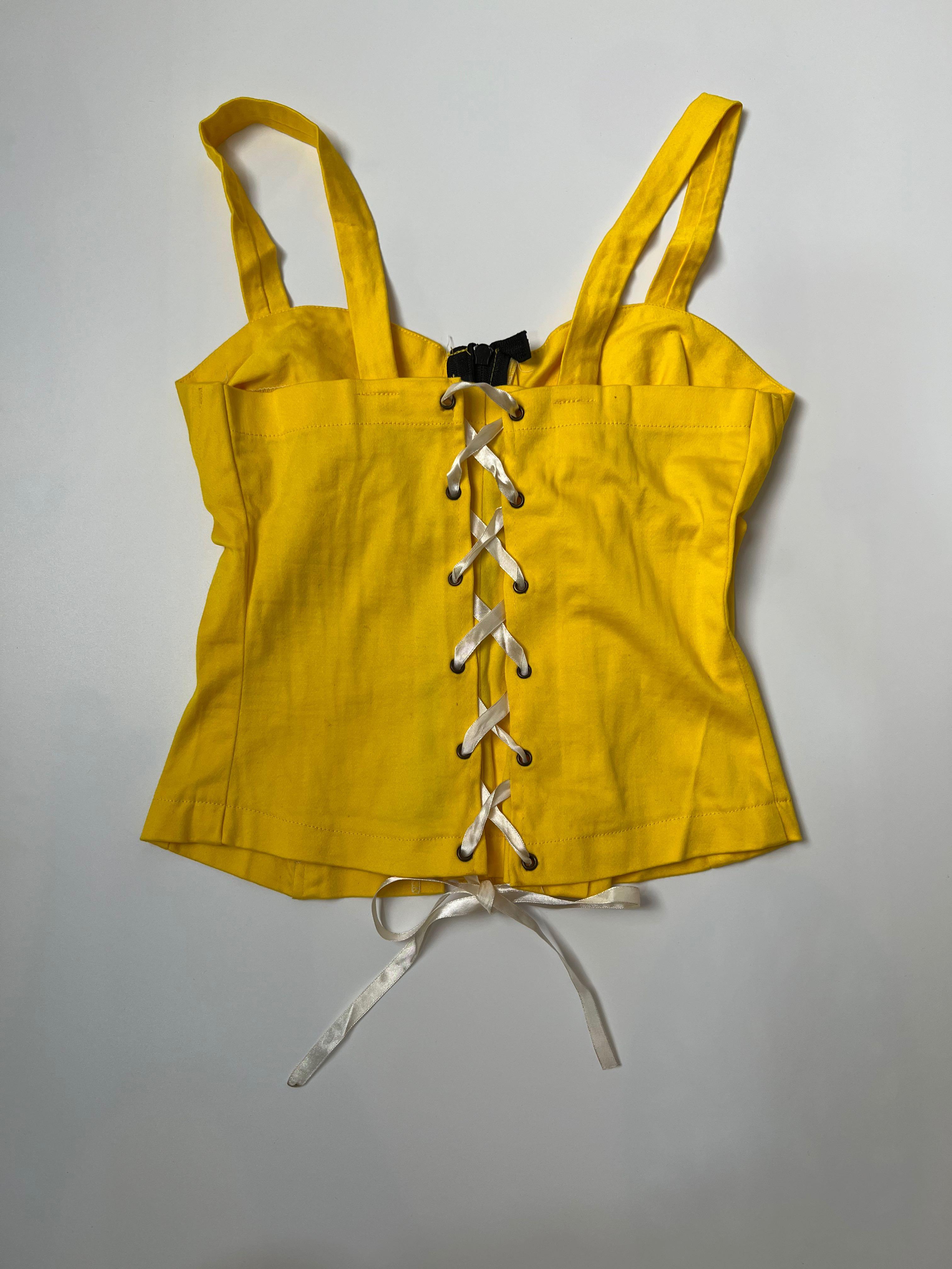 Yellow Corset Top, Women's Fashion, Tops, Other Tops on Carousell