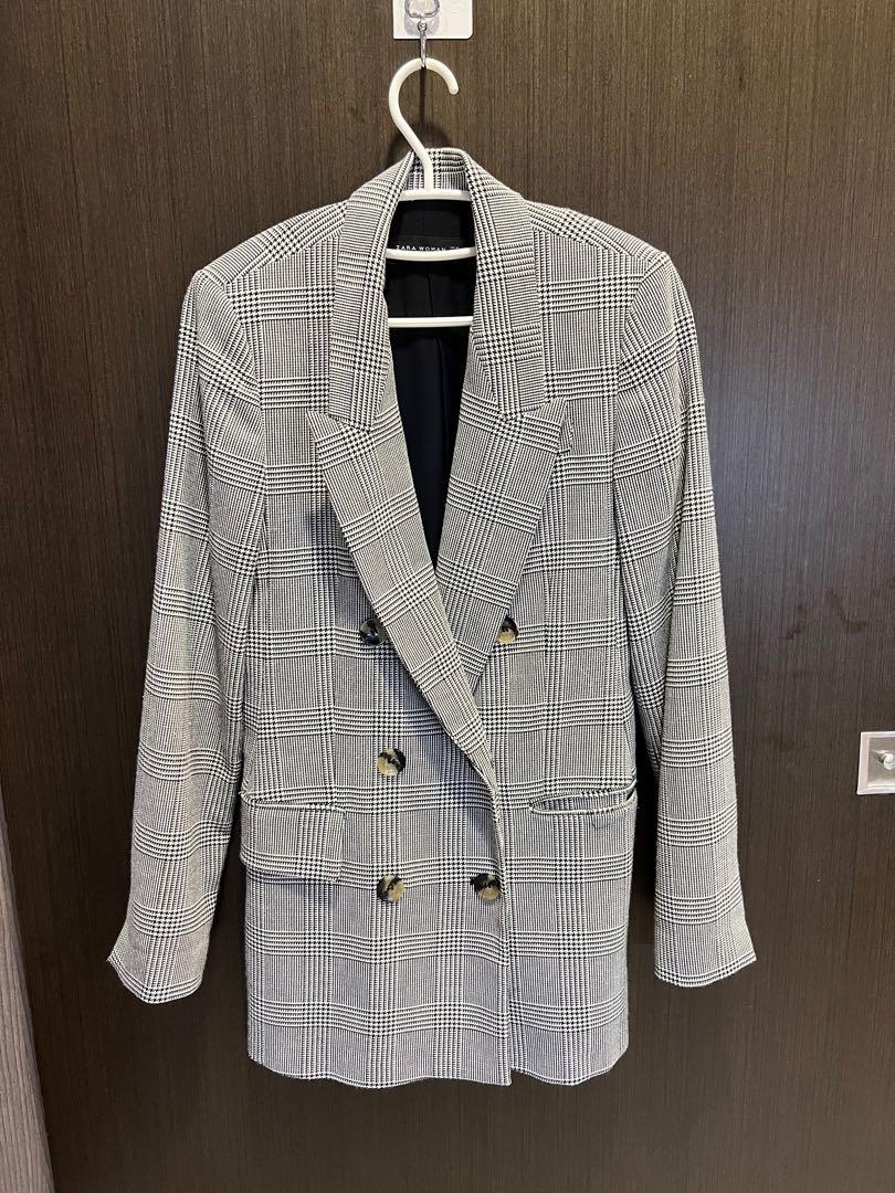 Zara sales dogtooth blazer