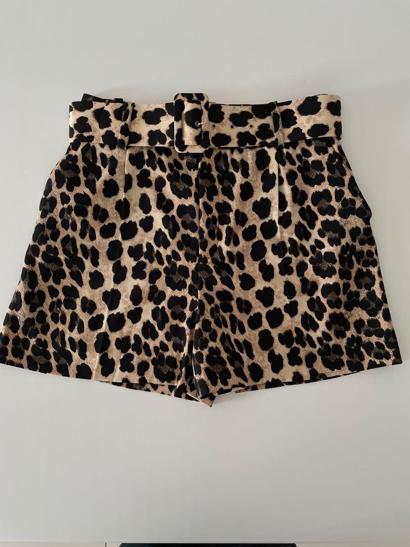 ZARA Leopard Shorts Bottom Women s Fashion Bottoms Shorts on