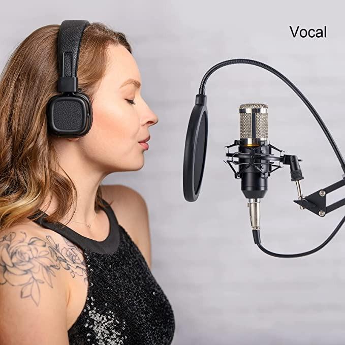 ZINGYOU Condenser Microphone Bundle, BM800 Mic Kit with Adjustable Mic