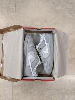 100% Authentic Nike Dunk Low wolf grey pure platinum