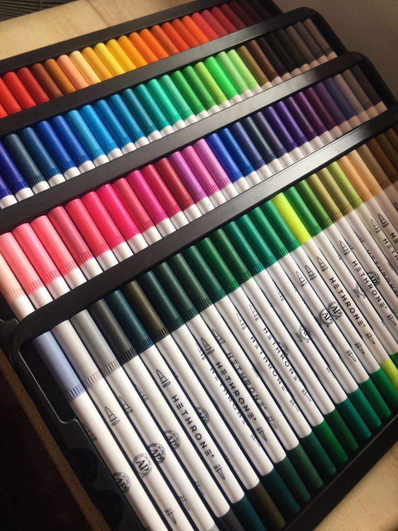 Hethrone 120 Dual Tip Brush Pens - Your Imagination Colour