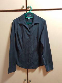 [🇸🇬 SALE] H&M Black Long-sleeved Collared Shirt