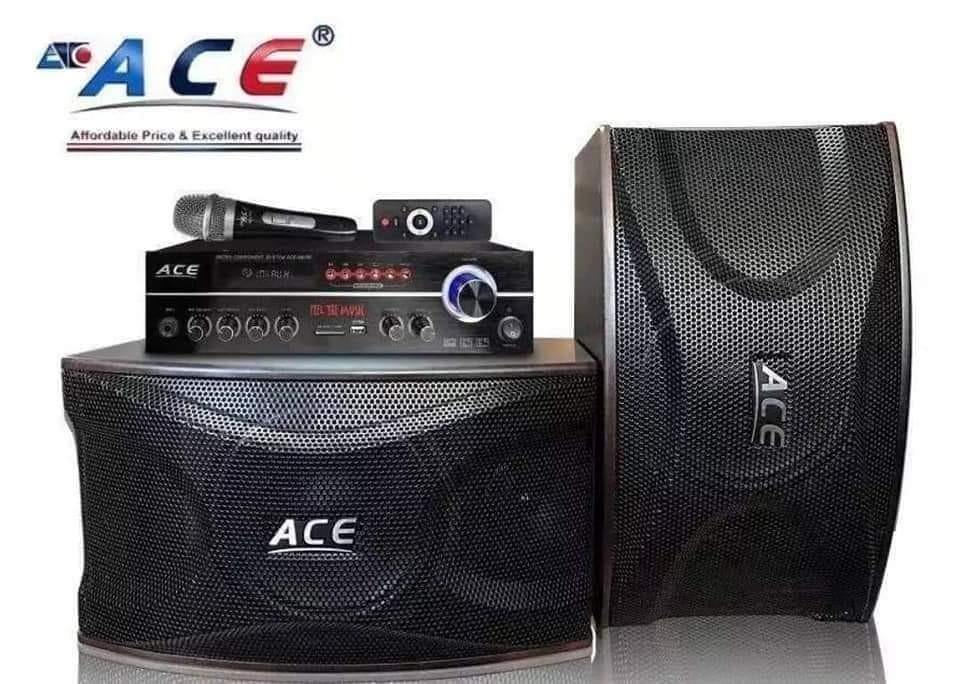 ACe components system (Category: Soundbars, Speakers & Amplifiers) located in Manila. Submitted by espinosakimrhian (Listing ID 1176673800, Image 1). Description: 🎉 ACE 8800B MICRO COMPONENT KARAOKE SYSTEM💕 💵5,500 Set 🆓Microphone 👉 Product details of ACE 8800B MICRO COMPONENT KARAOKE SYSTEM - Microphone and Speaker Wire - Maximum Output Power: 300Wx2 - Speaker Impedance: 4Ω - 8Ω - Frequency Response: 40Hz - 20kHz - Input Sensitivity: 200mV -