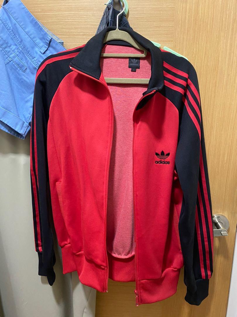 Adidas red jacket, Men's Fashion, Coats, Jackets and Outerwear on Carousell