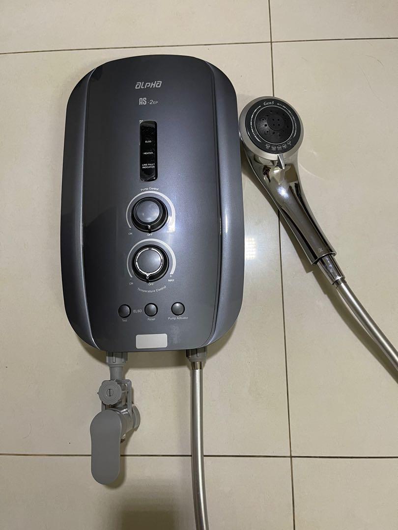 Alpha AS2EP Water Heater Shower with Pump, TV & Home Appliances, Water