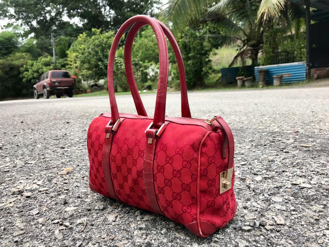 Gucci Joy Leather Boston Bag in Pink